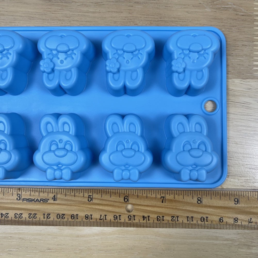 2 - Easter Bunny Ice Cube, Edible Gummies, Candy, Jigglers Flexible Mold