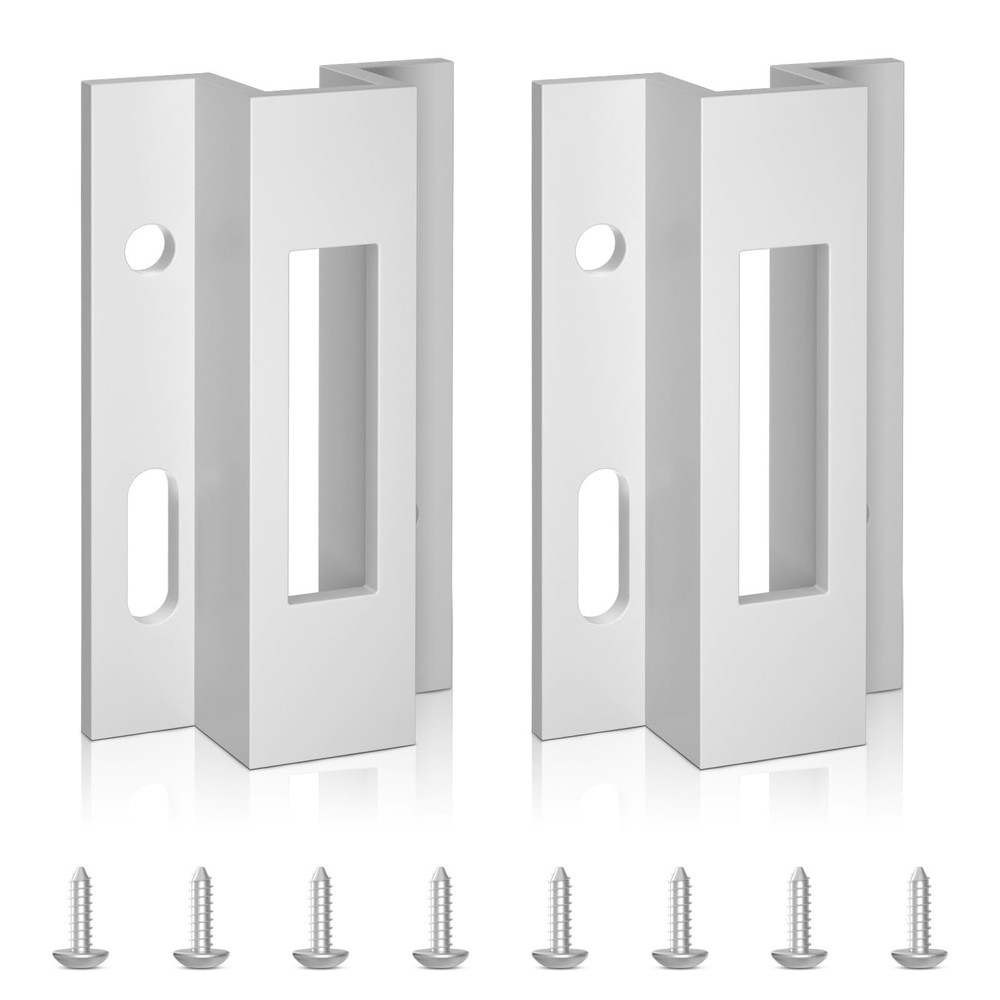 Patio Sliding Door Keeper／Hook Style Latch／E 2124 Latch Lock 2 Pack
