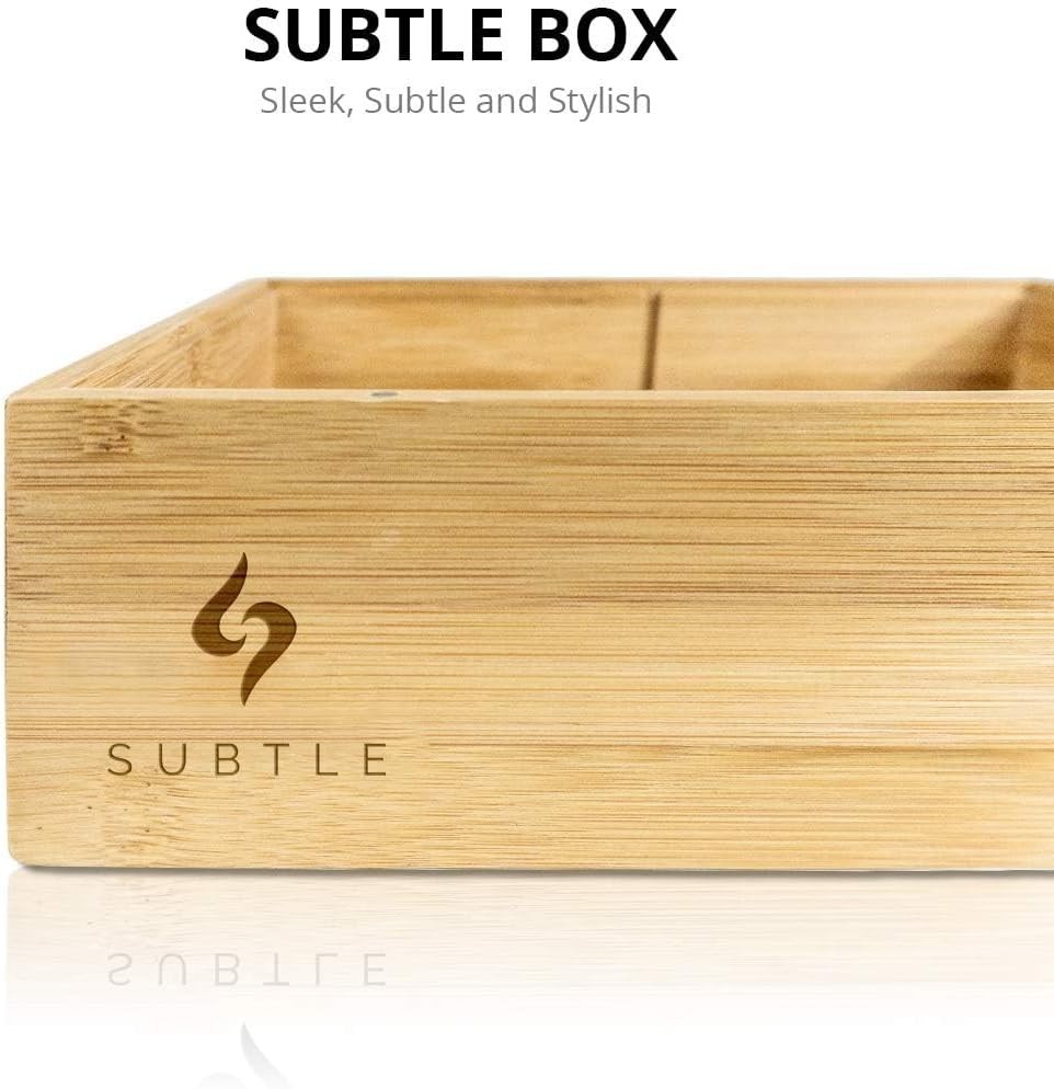 Elegant Large Bamboo Rolling Tray Stash Box | Ample Storage & Organization