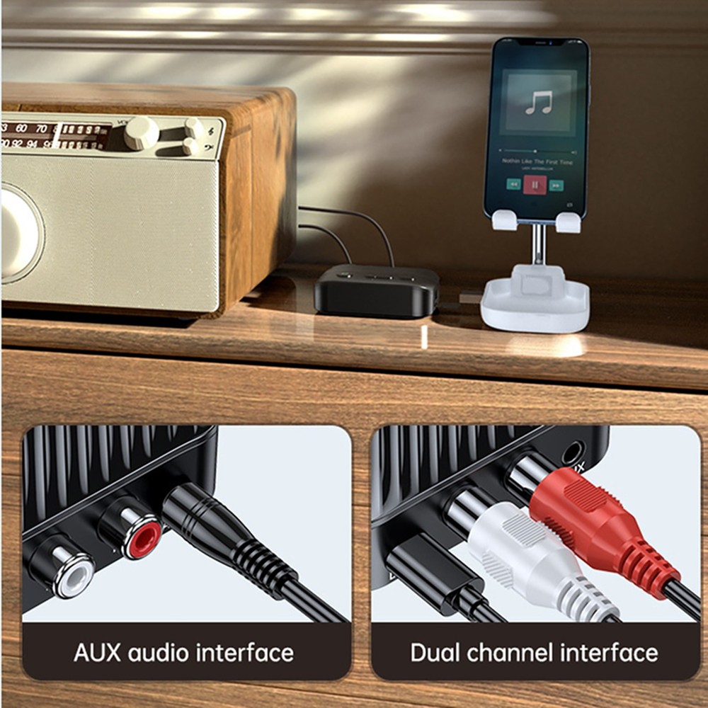 Bluetooth 5.3 Receiver Adapter Wireless Audio Receiver with RCA Audio Cable