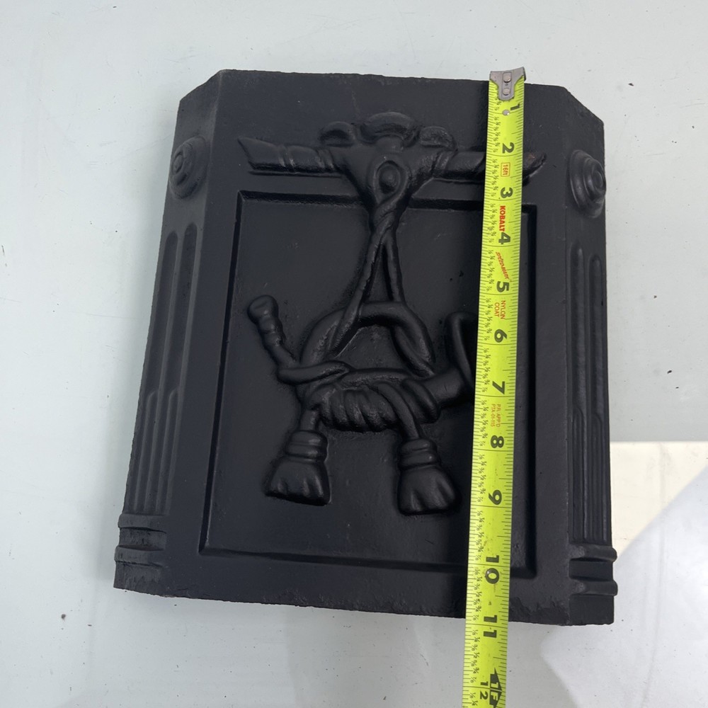 Antique Pony Express CAST IRON Victorian Mail Box Side PART ONLY