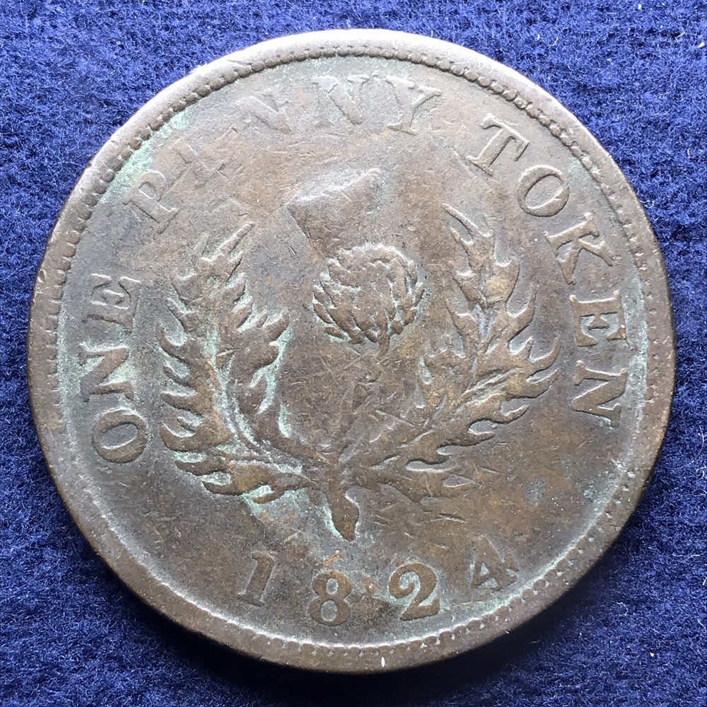 Nova Scotia: 1824 Penny NS-2A3