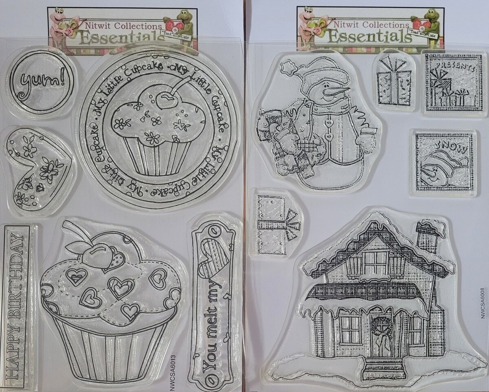 Clear Stamp Set -- Christmas & Cupcakes