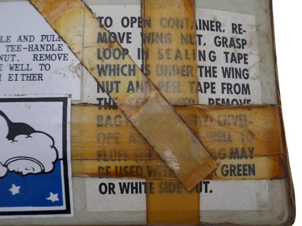 1960 USAF Sealed Container Parachute Bailout Sleeping Bag