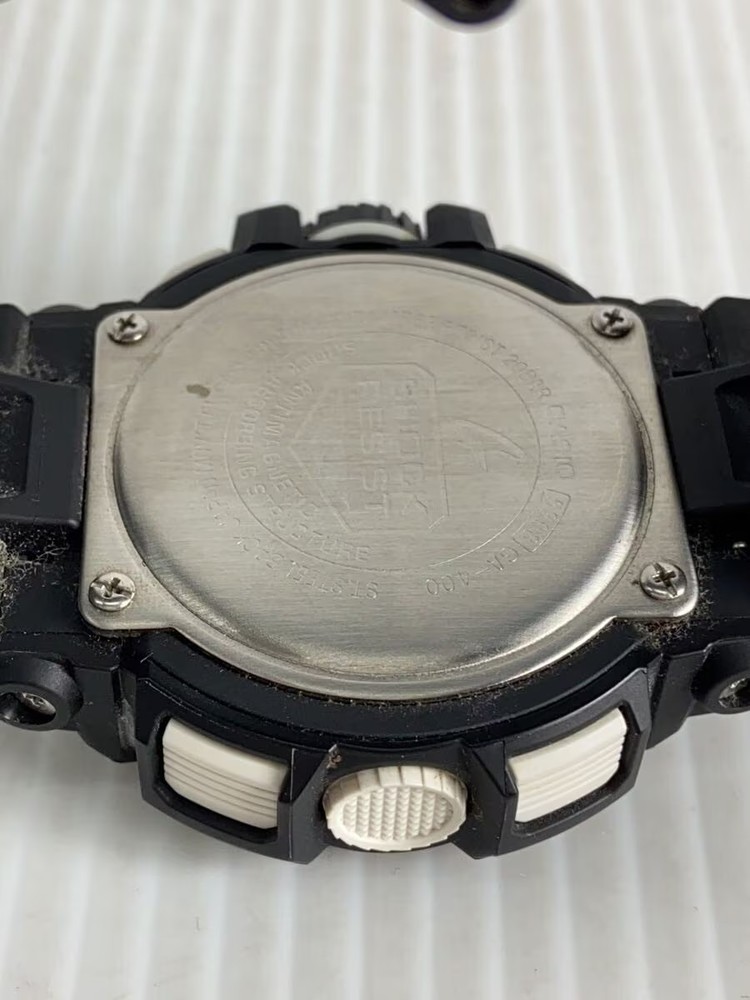 CASIO Quartz Watch G SHOCK Digital Analog Rubber Black Dead Battery