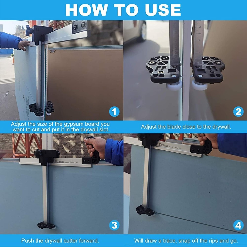 Drywall Cutting Tool, Foldable Drywall Cutter, Metric + Imperial Scale, Easy ...