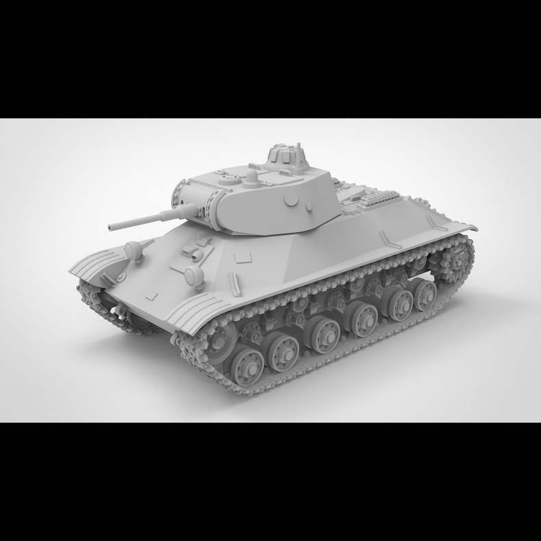 3D Printing 1/72 Soviet T-50 light tank Model Unpainted