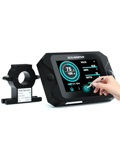 Battery Monitor with Hall Sensor, 300A Touchable Backlight Display with