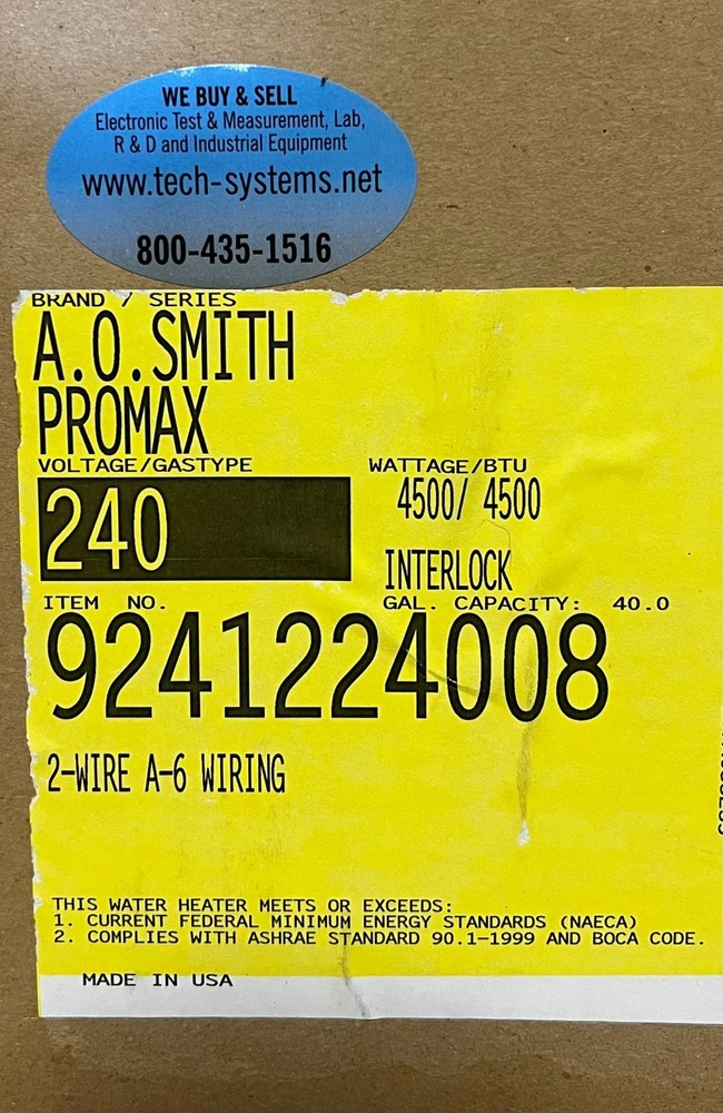 A.O. Smith ProMax 9241224008 40 Gal 4500 W Residential Water Heater Tested!