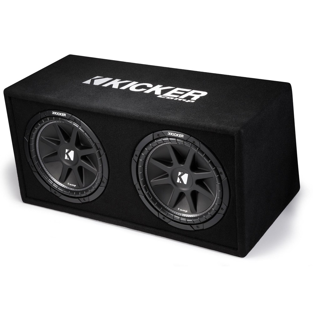 Kicker 43DC122 Dual Comp 12" Vented Sub Enclosure 2 Ohm RoHS Compliant Open Box
