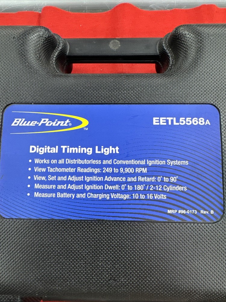 Blue Point EETL5568A Blue & Black Digital Timing Light
