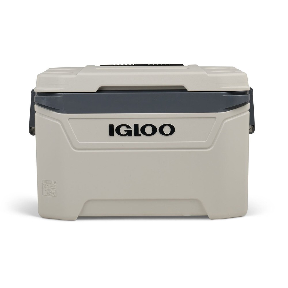 Igloo Bone White and Gray 60-Quart Sunset Roller Cooler