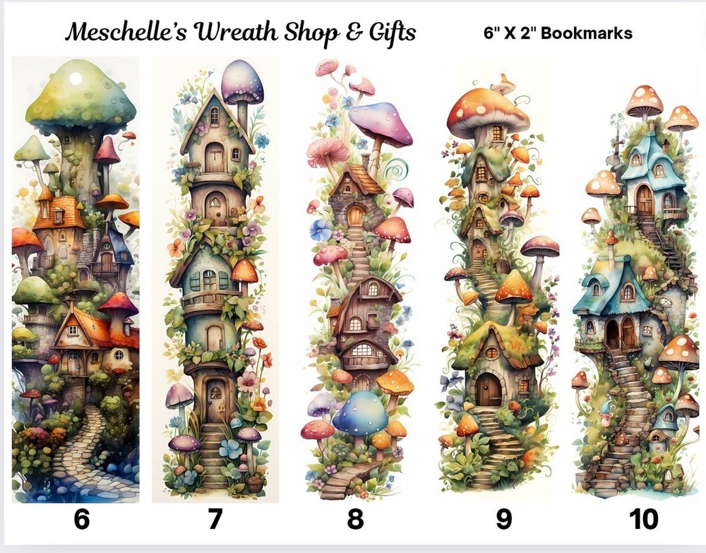 Gnome Houses Themed Bookmarks