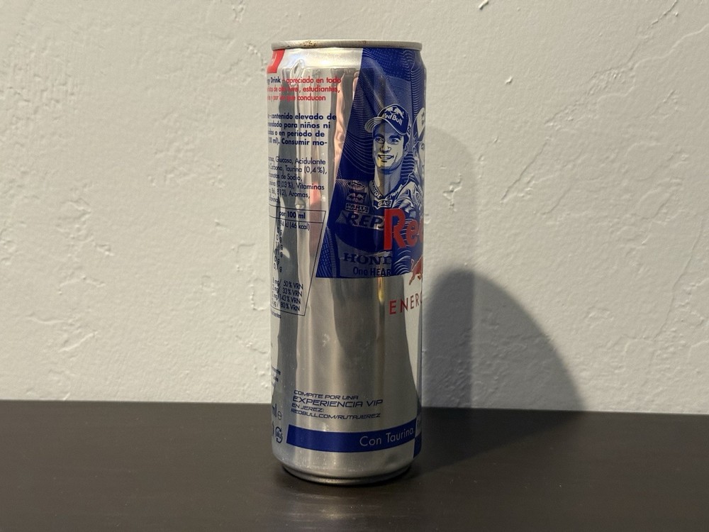 Red Bull Marc Marquez 93 Moto GP Leer Empty 355ml Can - Poor Condition Dented