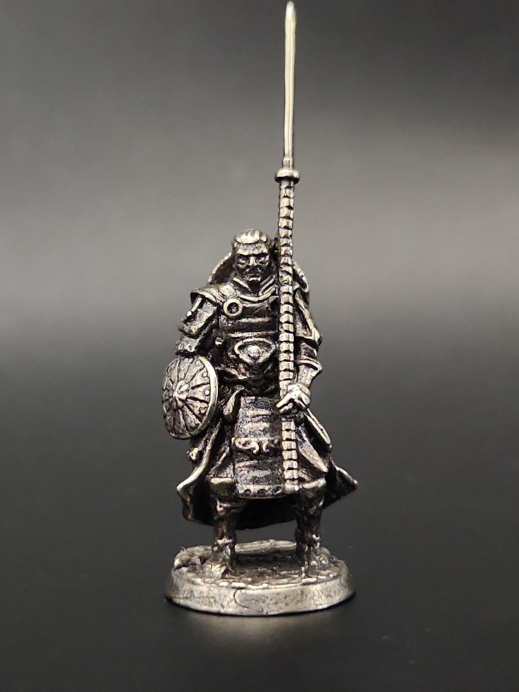 Solid Metal Japanese Samurai Miniature Figure, Heavy, Sturdy, and Durable