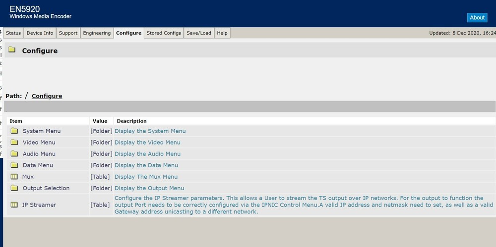 Tandberg Ericsson EN5920 MPEG-2 WMV IPTS SDI SD Encoder 1RU AllLicensesEnabled
