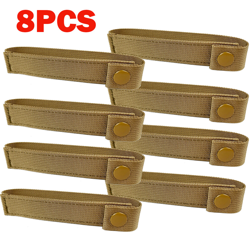 8 Pcs 6" MOD MOLLE PALS Modular Web Gear Replacement Tie Straps Brown