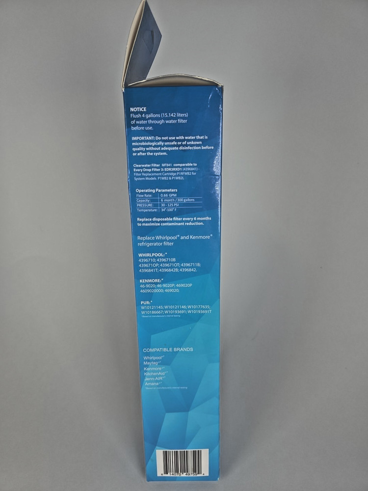 Mountain Flow Refrigerator Water Filters (MF841) NEW