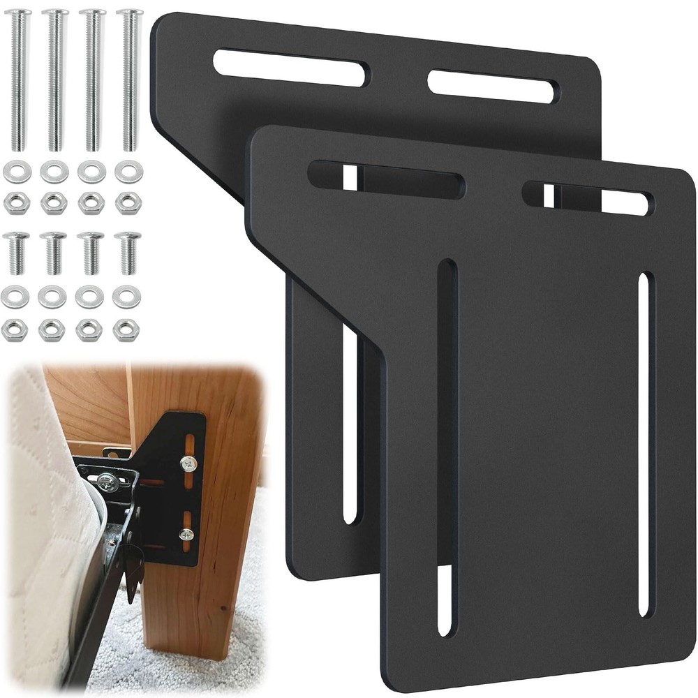 2 PCS Bed Frame Brackets Adapter for Headboard Extra, Full to Queen Conversio...