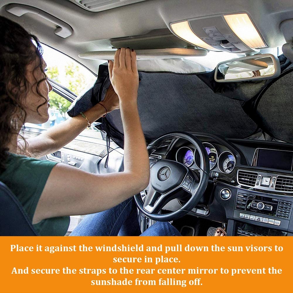 For Jeep Foldable Car Windshield Sun Shade Shield Visor Foldable UV Heat Block