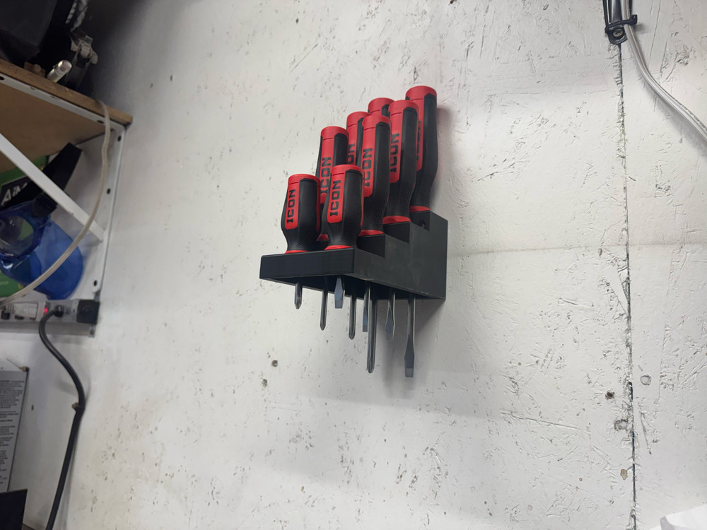 Screwdriver Rack Wall Mounted Screwdriver Organizer Easy Access Storage ICON