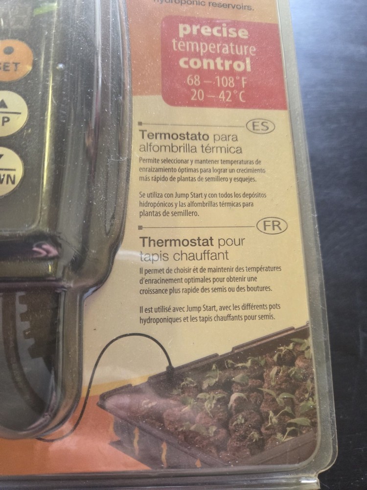 Jump Start Heat Mat Thermostat Precise Temperature Control Digital Untested