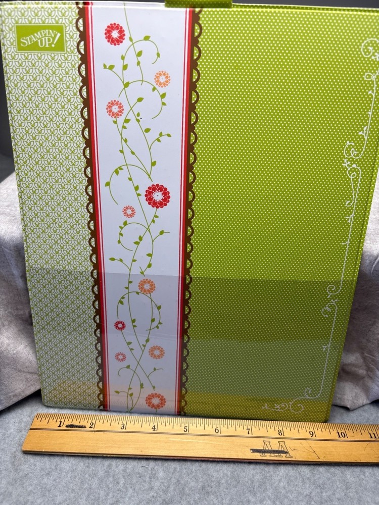 Stampin Up! Decorative Green & Floral Patterned Organization Folder