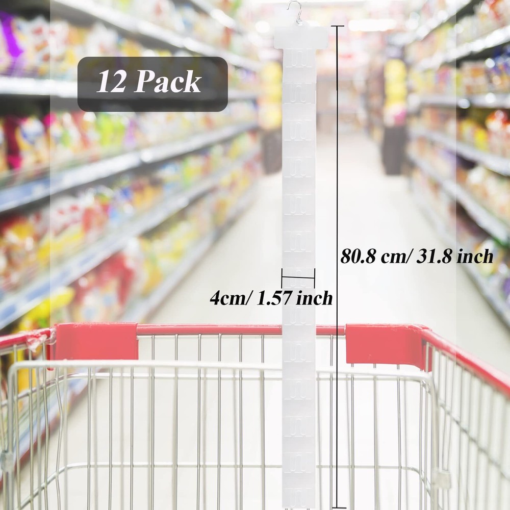 10 PCS Station Hanging Display Strips with Hooks Plastic Merchandise Station ...