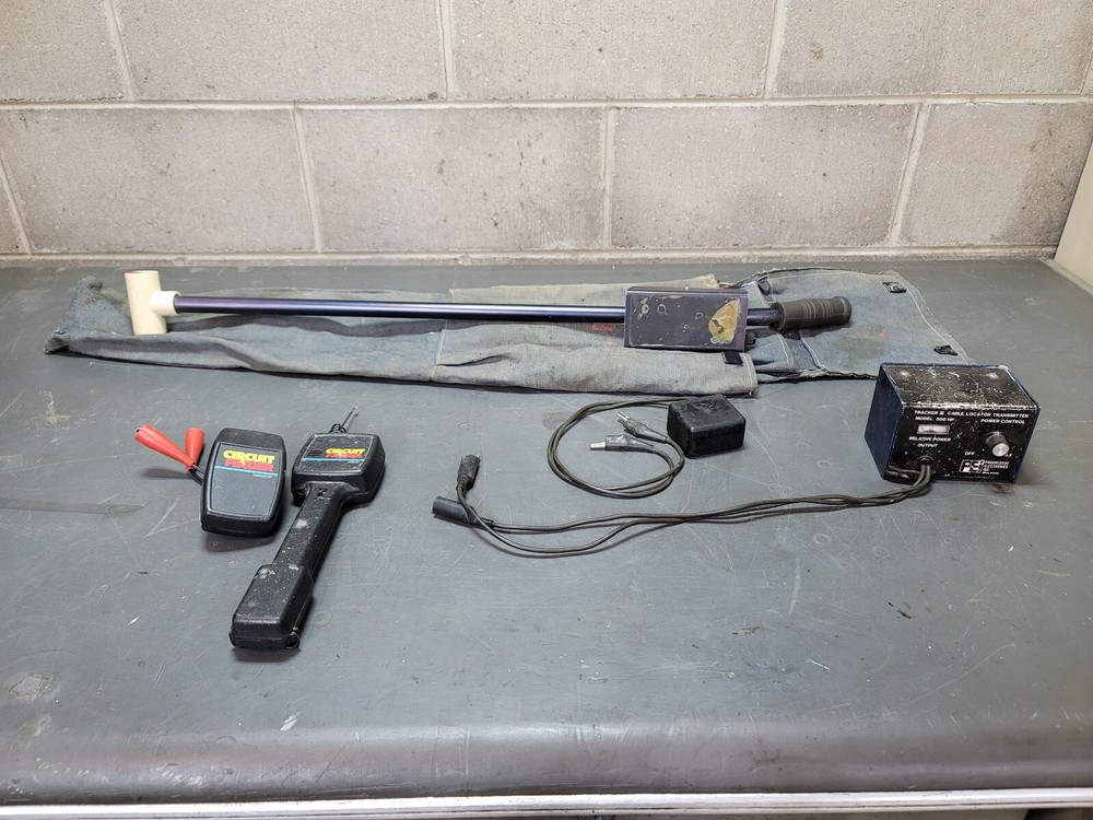 PROGRESSIVE ELECTRONICS MODEL 500K 500HP TRACKER CABLE LOCATING SYSTEM LOT AS-IS