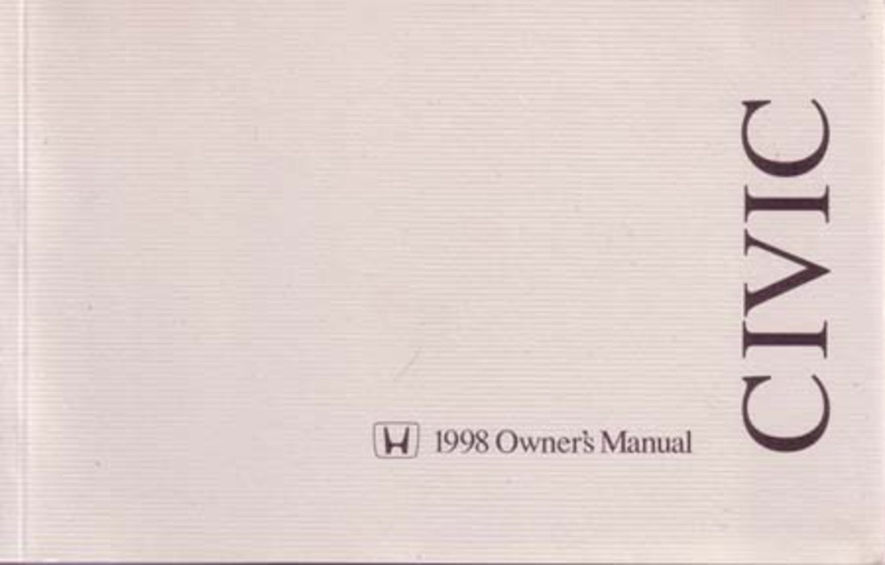 1998 Honda Civic Coupe Owner's Manual