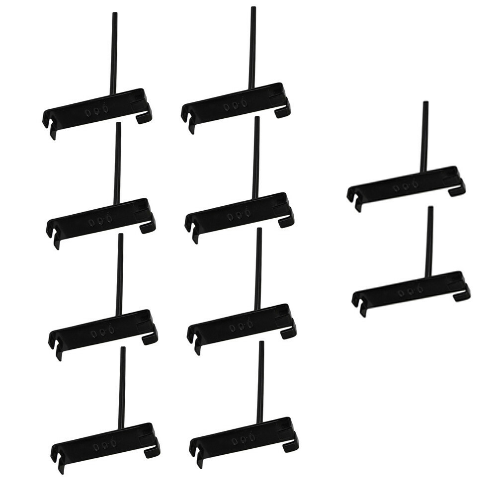 Wire Metal Hanger Retail Long Gridwall Hooks Grid Panel Display 20 PC Black 4"