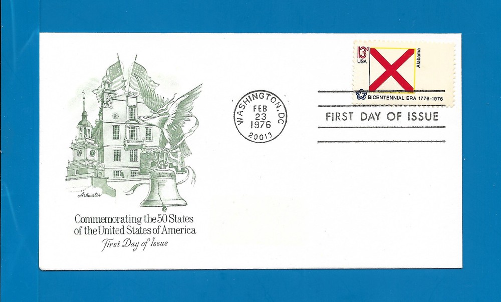 Scott 1654 Alabama State Flag Feb 23, 1976 Artmaster FDC