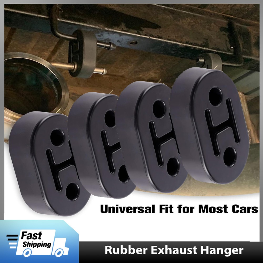 4Pcs Rubber Exhaust Hanger Tailpipe Mount Bracket Heavy Duty Bushing Insulator