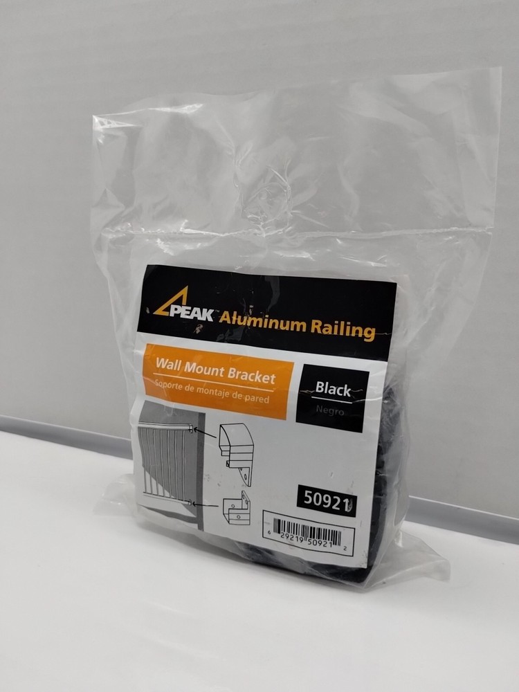 Black Aluminum Deck Railing Wall Mount Bracket Kit | Peak In