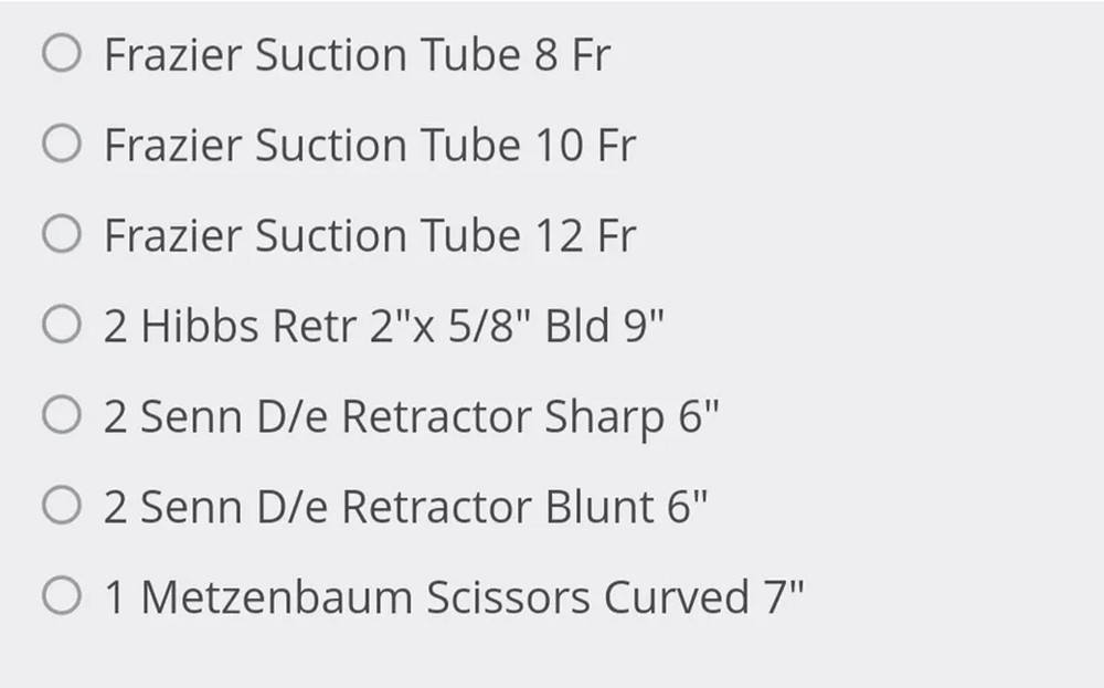 Basic Orthopedic Instruments Set Orthopedic Surgical Instruments with Box