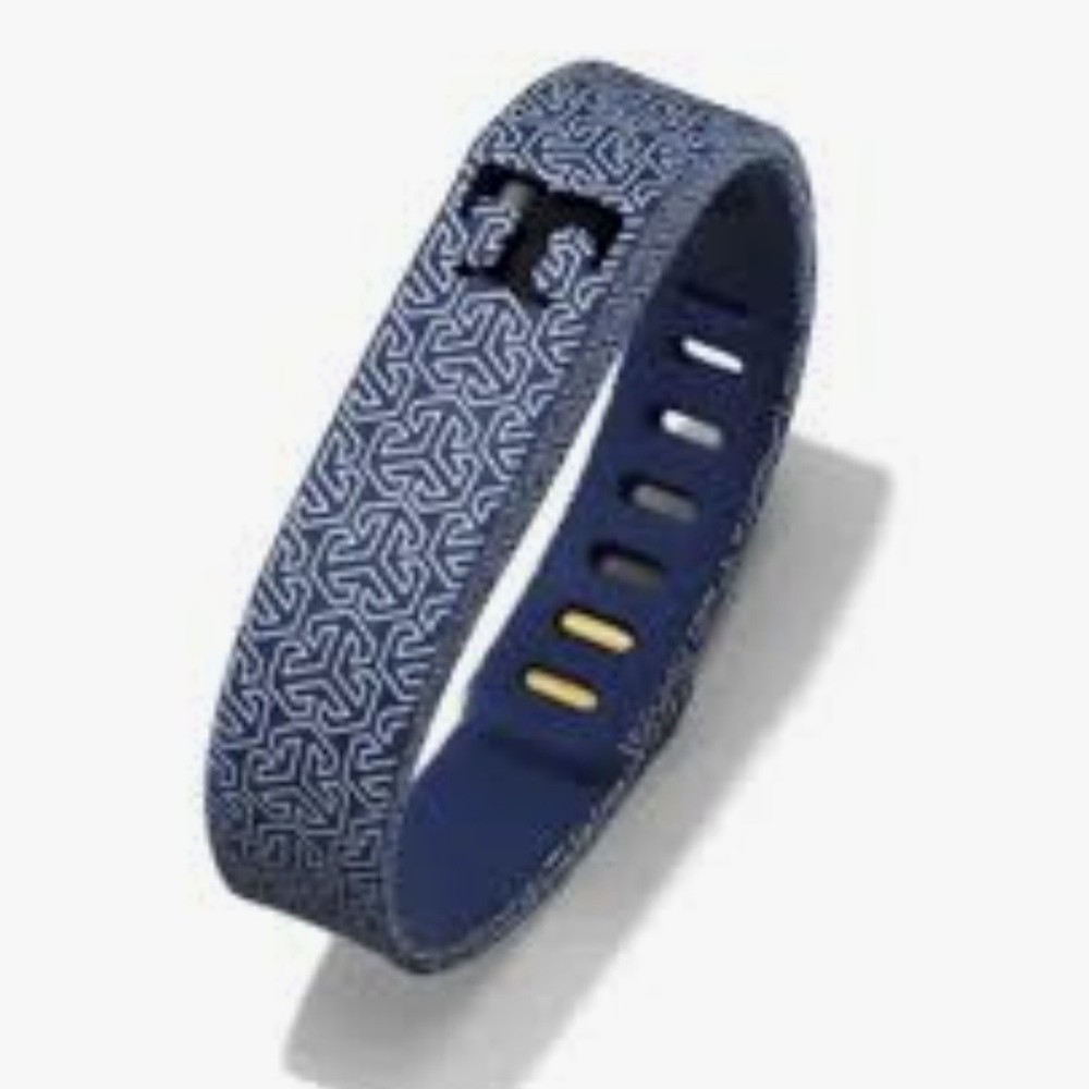 Tory Burch NWT! Silicone Wrap Fitbit Bracelet Blue