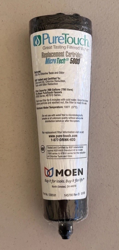 MOEN 128591 Water Filter Replacement Cartridge Puretouch Microtech 5000 SEALED