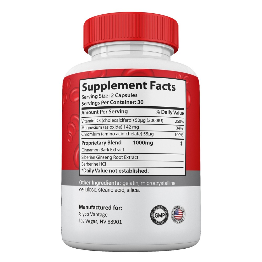 Glyco Vantage Glyco Optimizer Capsules, GlycoVantage Blood Support (5 Pack)