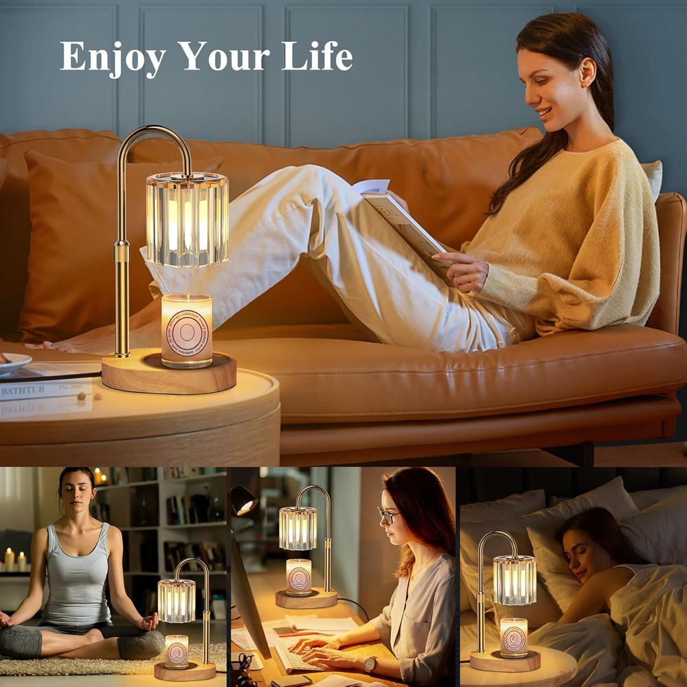 Candle Holding Light with Timer Dimmer, Height Adjustable, with 2 Bulbs