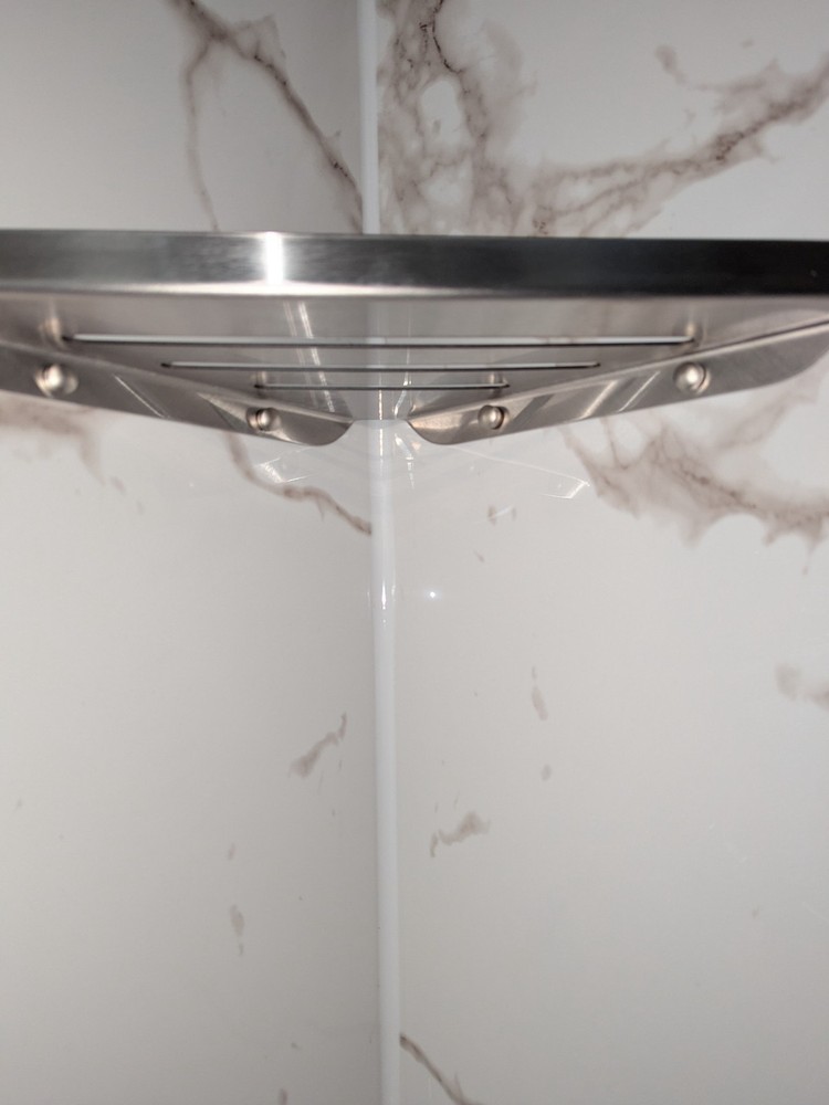 Wall Mounted Corner Shelf Triangular - Brushed Nickel