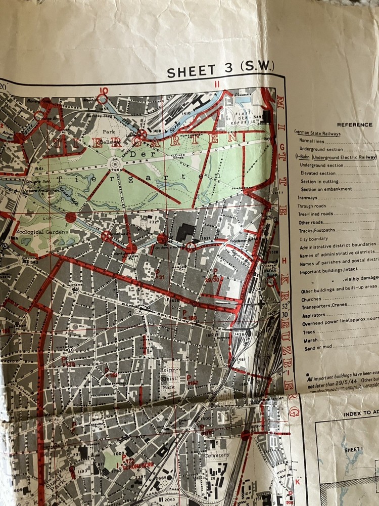 Allied Central Interpretation Unit War Map Germany Sheet 3 (SW) 1945