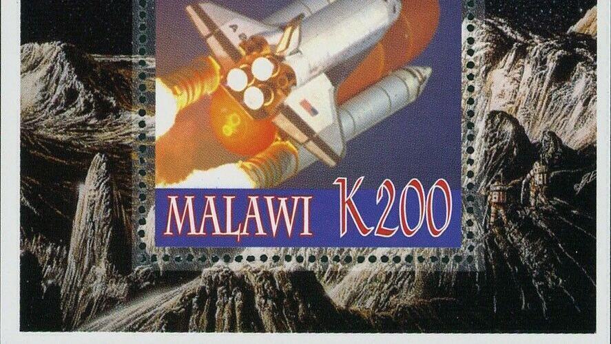 Malawi Albert Einstein Space Earth Rocks Stars Sky Souvenir Sheet Mint NH