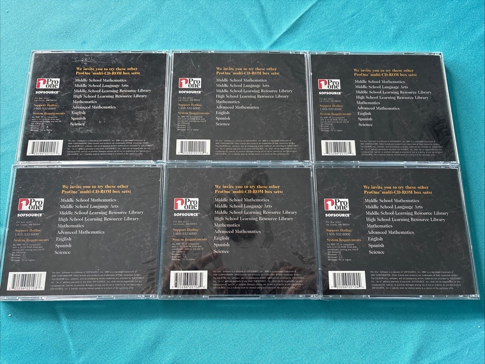 Lot Of 6 Learning Tools That Work Mathematics Calculus,trig,alg PC CD-ROM Read