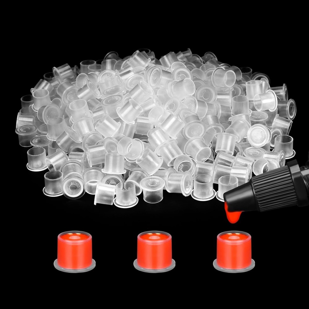 Versatile 300pcs Tattoo Ink Cups Set - Small, Medium, Large - Durable Design