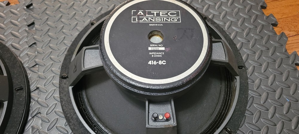 Altec Lansing 416-8C 15" Woofers (Pair). Tested Working.