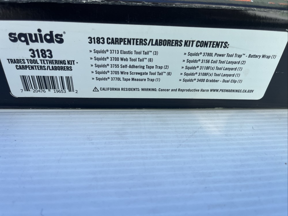 Squids 3183 Carpenter and Laborer's Tool Tethering Kit