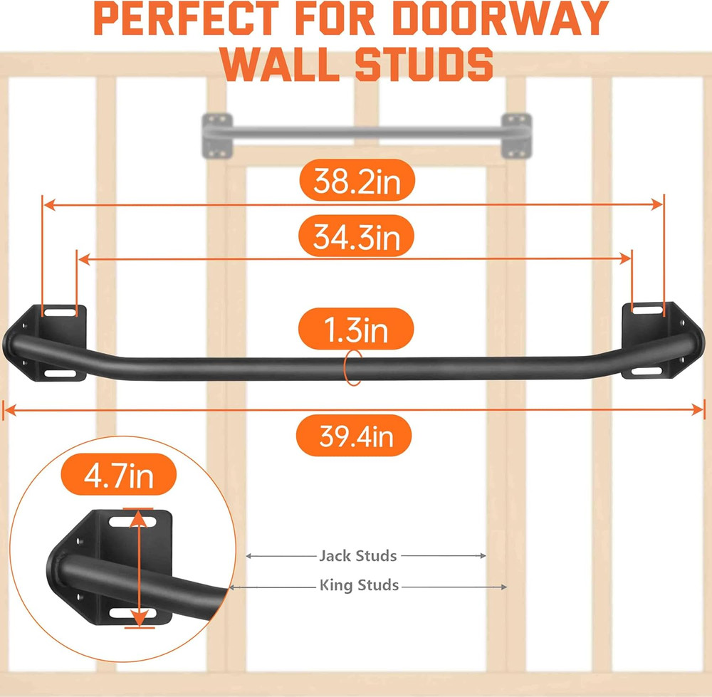 Pull up Bar Wall Mounted-Heavy Duty Joist Mounted Pull up Bar-Premium Strength T