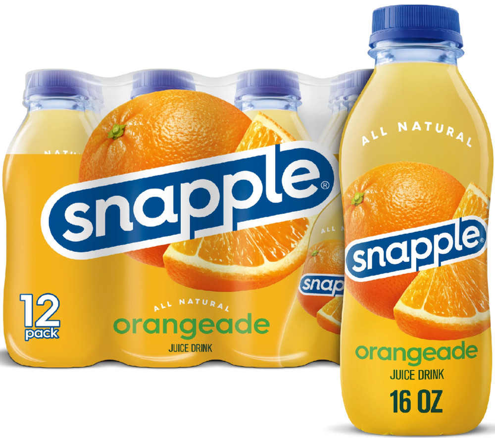 Snapple Orangeade , 12 Pack / 16 fl oz Plastic Bottles