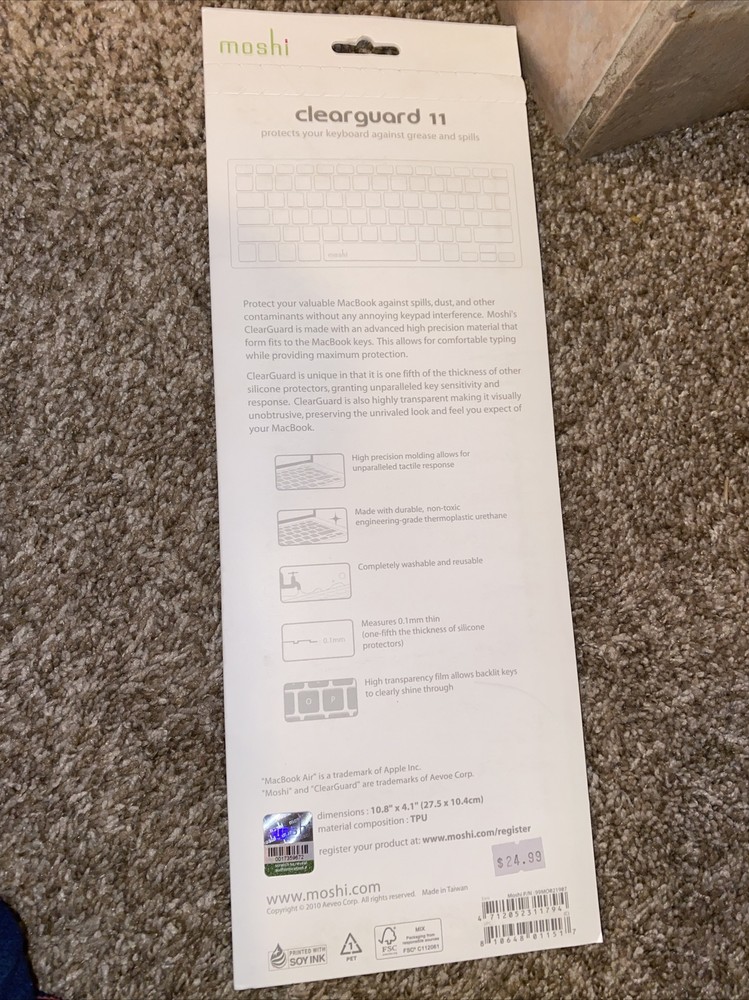 Moshi Clearguard 11 Keyboard Cover