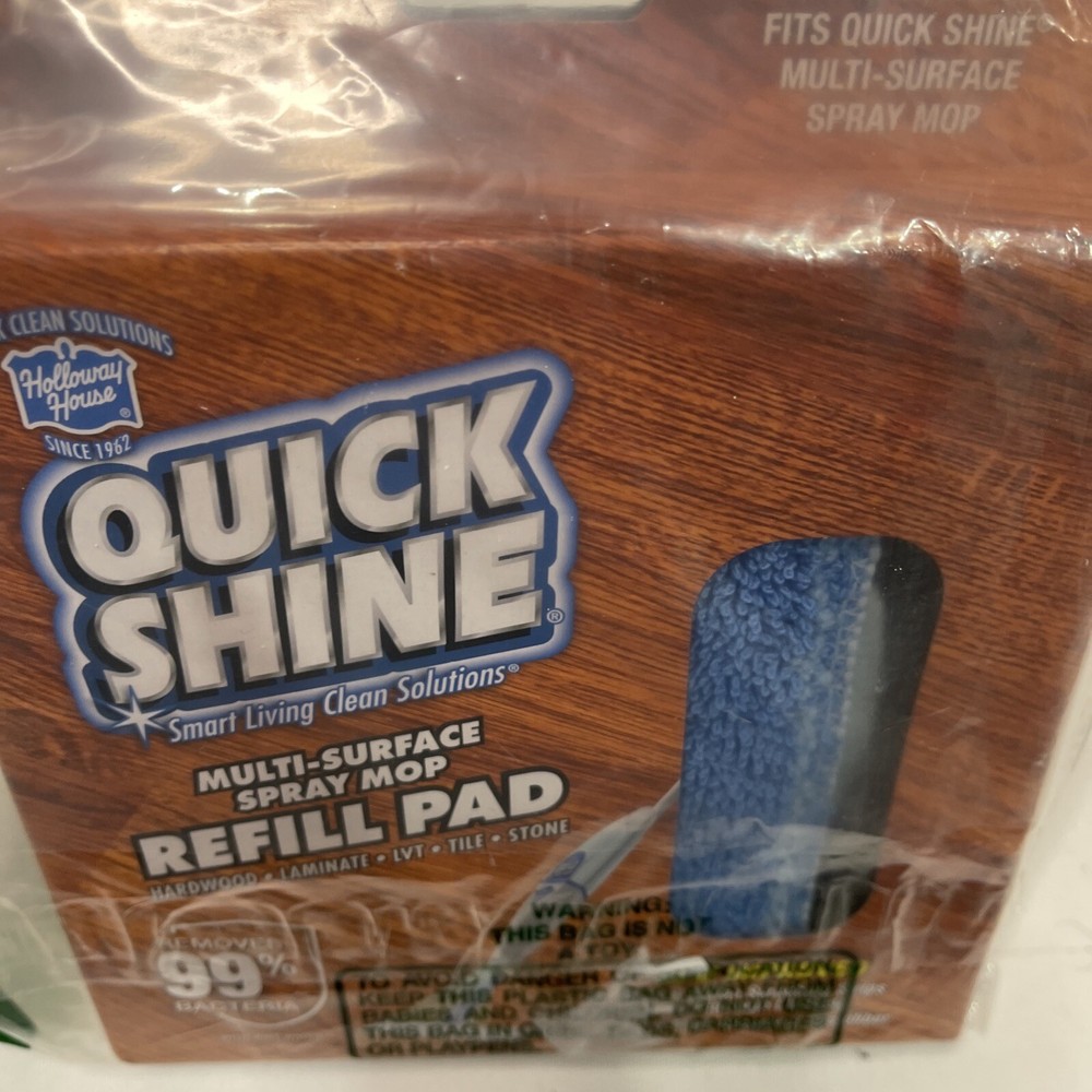 Quick Shine Spray Mop Refill Reusable Microfiber Pad 15” X 5.5”